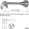 A product image showing a metal curtain rod bracket with dimensions and included hardware, along with descriptive text. Produktbild-Vorschau