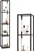 A tall, narrow shelving unit with integrated LED lights, displaying decorative items. Náhľad obrázku produktu