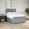 Boxspringbett mit Matratze Hellgrau 140x190 cm Stoff Produktbild-Vorschau 3