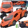 Lolex | Sportwagen RC - 1:12 - Orange - Mit LED-Lichtern Produktbild-Vorschau 1
