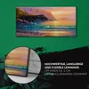 Wanduhr Uhr Wandbild Leinwand 60x30 Gemälde Küste Ozean Produktbild-Vorschau 5