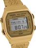 A close-up, front-facing studio shot of a gold Casio digital watch. Produktbild-Vorschau