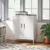 HOMCOM Aktenschrank abschließbar Büroschrank mit 2 Türen 2 Produktbild-Vorschau 2