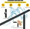A black handrail is shown with water splashing around it, highlighting its durability and ease of cleaning. Several icons and text boxes describe its features. Anteprima dell’immagine prodotto