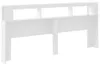 vidaXL LED-Kopfteil Weiß 220x18,5x103,5 cm Holzwerkstoff Produktbild-Vorschau 6