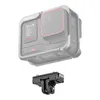 A camera accessory is shown floating above a white background, with a camera body partially visible above it. Produktbild-Vorschau