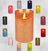Kerzenwachs rustikale bewegliche Flamme 7,5x12,5 cm Kupfer Produktbild-Vorschau 2