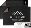 Fußmatte 2er Set Indoor Outdoor Haustür Schmutzfangmatte Produktbild-Vorschau 1