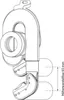 A technical drawing of a plumbing fixture, likely a urinal drain, with a measurement indicating adjustability. Anteprima dell’immagine prodotto