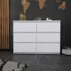 Commode 6 tiroirs Blanc Mat 100x33,5x71,5 Sideboard Armoire Voir les images du produit 8
