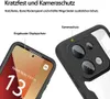 Close-up view of a phone case and a phone screen, highlighting protective features. Produktbild-Vorschau