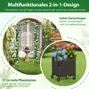 COSTWAY Łuk różany 2 w 1, 250 cm, krata ze skrzynką na Podgląd zdjęcia produktu 8