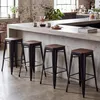 4 tabourets métalliques, couleur au choix, aspect vieilli, Voir les images du produit 17