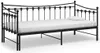 A black metal daybed with a white mattress and a single pillow. Produktbild-Vorschau