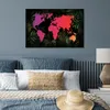 MuchoWow® Poster Weltkarte - Farben - Pflanzen 90x60 cm - Produktbild-Vorschau 4