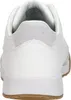 Back view of a white sneaker with a gum sole. Produktbild-Vorschau