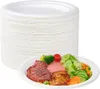 RyanPack Zuckerrohr Bagasse Teller 26 cm Weiß – Einweg Produktbild-Vorschau 6