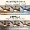 Ventilatore da soffitto a risparmio energetico con luce LED Anteprima dell’immagine prodotto 8