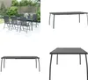 A collage of images showing a garden table and chairs set, and separate views of the table. Podgląd zdjęcia produktu