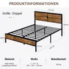 Letto matrimoniale VECELO, 140x200 cm, struttura in metallo Anteprima dell’immagine prodotto 2