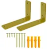 Goldene L-Winkelhalterung für Möbelregal 150 x 100 x 38 mm, Produktbild-Vorschau 3