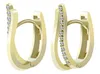 585/- Gold Klapp-Creolen, Zirkoniabesatz, Gelbgold, 14 Produktbild-Vorschau 2