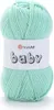 A ball of mint green yarn with a label that says "YarnArt baby". Podgląd zdjęcia produktu