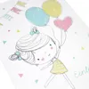 10 Einladungskarten Mädchen mit Luftballons mit GLITZER Produktbild-Vorschau 5