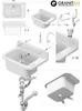 Granitan | Wirtschaftsspüle - PARON - mit Siphon - Schwarz Produktbild-Vorschau 2