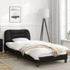 Design Bettgestell mit Kopfteil Schwarz 80x200 cm Produktbild-Vorschau 3