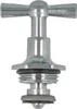 A close-up studio shot of a chrome faucet valve stem. Produktbild-Vorschau
