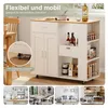 Isola da cucina con piano di lavoro Carrello da cucina Anteprima dell’immagine prodotto 5