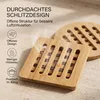4er Set Bambus-Untersetzer 16x16 cm – Hochwertig, Stilvoll Produktbild-Vorschau 2
