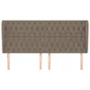 Kopfteil mit Ohren Taupe 203x23x118/128 cm Stoff Produktbild-Vorschau 3