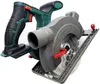 A cordless circular saw with a battery pack is shown against a white background. Produktbild-Vorschau