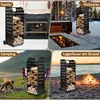 Pevné regály na drevo s gumenými kolieskami, 42 x 35 x 112 Náhľad obrázku produktu 8