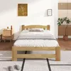 OKWISH Lit simple 90x200 cm avec Tête de Lit et Sommier - Voir les images du produit 3
