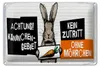 Blechschild Spruch 12x18 cm Achtung Kaninchen Gebiet kein Produktbild-Vorschau 1