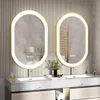 WISFOR LED koupelnové zrcadlo se zlatým hliníkovým rámem 50 Náhled obrázku produktu 5