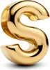 Pandora Charm Donna Lettera S Alfabeto Placcato oro 14k Anteprima dell’immagine prodotto 1