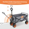 7MAGIC 120L Bollerwagen Faltbar 150KG Belastbar mit Große Produktbild-Vorschau 7