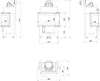 Technical drawings and dimensions of a fireplace insert. Podgląd zdjęcia produktu