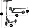 A scooter with dimensions indicated by text overlays. Náhľad obrázku produktu