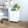 vidaXL Szafka na kółkach biała 45x38x54 cm materiał Podgląd zdjęcia produktu 1
