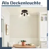ZMH Deckenstrahler LED GU10 Rund 3 Flammig schwarz 350° Produktbild-Vorschau 6