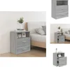 vidaXL Nachttisch Grau Sonoma 50x32x60 cm -  Nachttische Produktbild-Vorschau 1