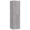 A tall, narrow, gray wood-grain cabinet is shown against a white background. Produktbild-Vorschau