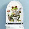 GKA WC Deckel Aufkleber Frosch mit Zeitung auf WC Produktbild-Vorschau 1