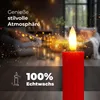Stabkerzen LED mit Timer ROT 2er indoor mit 6 Stunden Timer Produktbild-Vorschau 3
