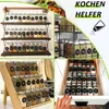 24er Gewürzgläser Eckig Set, Gewürzstreuer Glas mit Produktbild-Vorschau 2